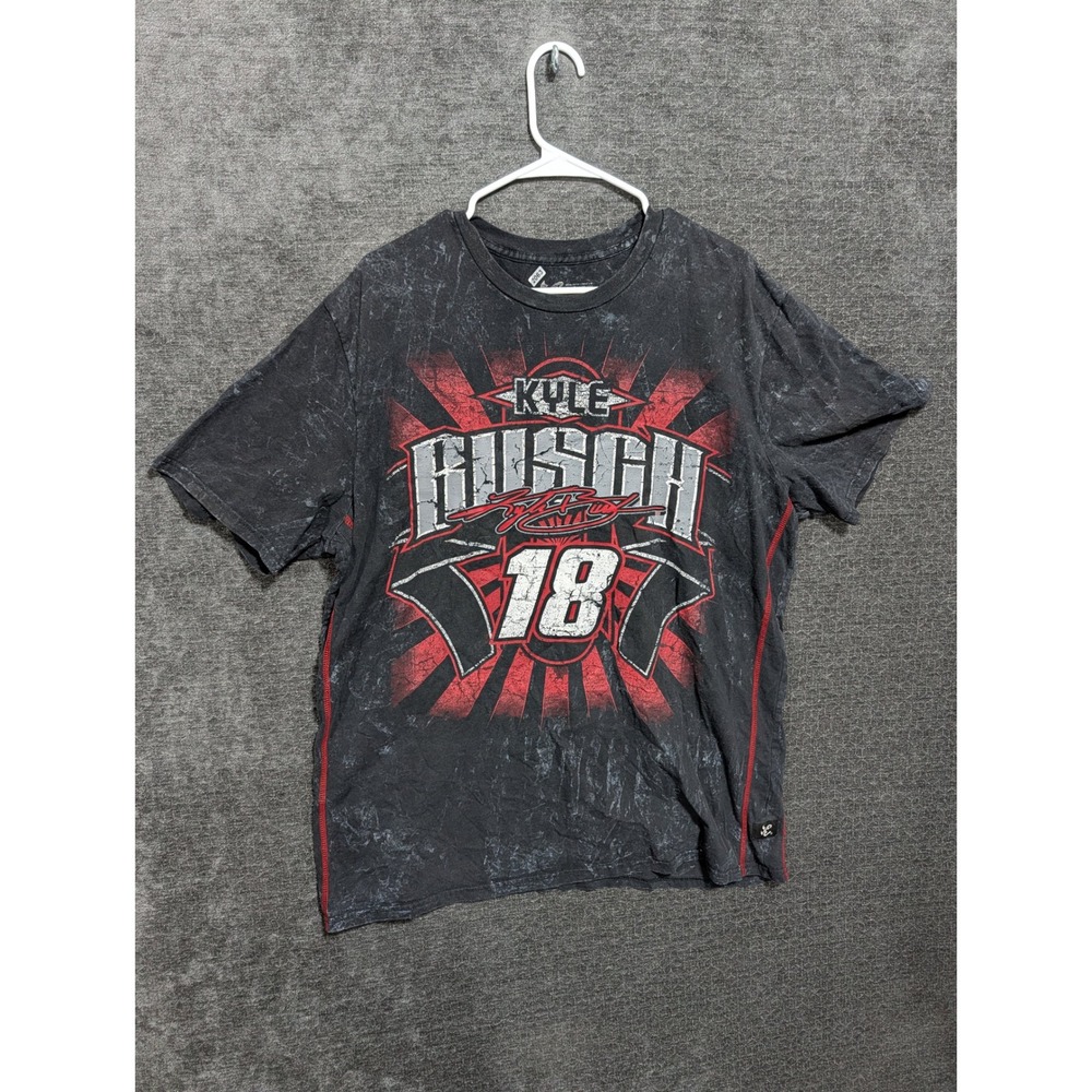 Chase Authentics Kyle Busch 18 Joe Gibbs Racing M&Ms Acid Wash Shirt XL